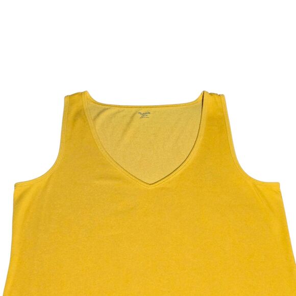 Madewell Tomboy V-Neck Tank Top Size Medium Style AI224 Tungsten Glow Yellow EUC - Picture 3 of 10